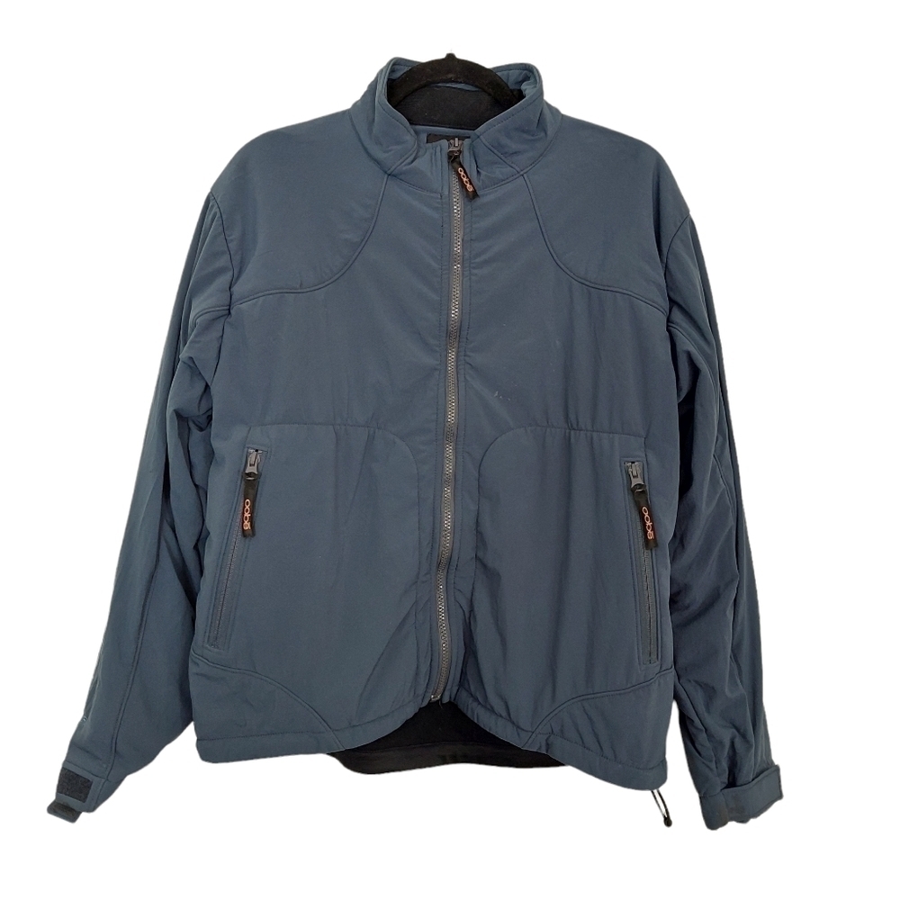 OOBE jacket Full Front Zip Slate Blue Side Zip Pockets Women's Size XL.‎